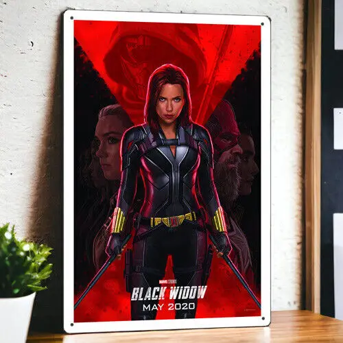 Black Widow (2021) Metal Movie Poster Tin Sign Plaque Film 8