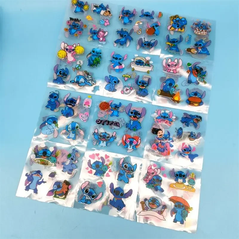 100pcs/box Lilo Stitch Stickers Water Cups Mobile Phone Stickers Disney Anime Accessories Diy Cartoon Decoration Kids Toys Gifts