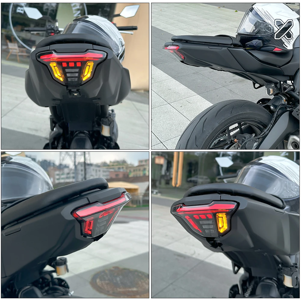 MT07/Y-AMT 2025 Motorcycle LED Tail Light For YAMAHA MT-07 YAMT 2025 Rear Brake Light Stop Lamp Integrated Turn Signal Flasher