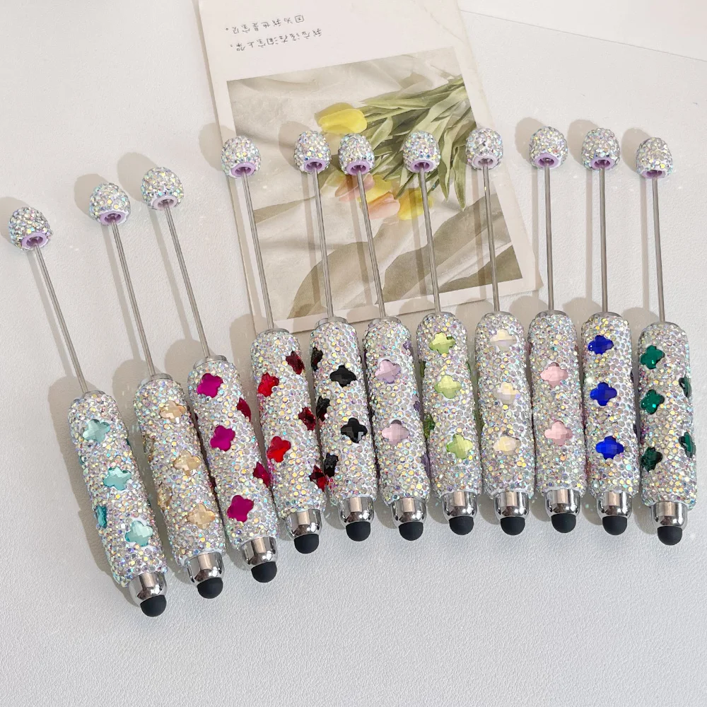 

Сердечный дизайн, 20 шт., 16*138 мм, аксессуары для ручек из бисера/пластиковые ручки со стразами/ювелирные изделия «сделай сам», ручная работа/цветок/ручка из бисера # 19273