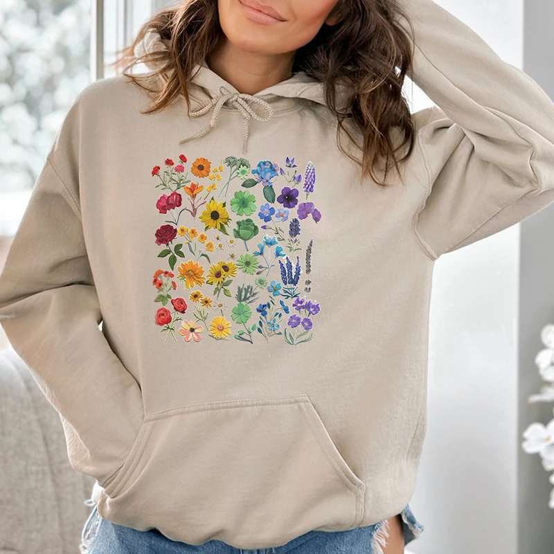 

LGBT Pride Wildflowers Hoodies Gay Pride Sweatshirt LGBT Hoodies Pride Month Pullovers LGBT Proud Pullovers Gay Lesbian Gift