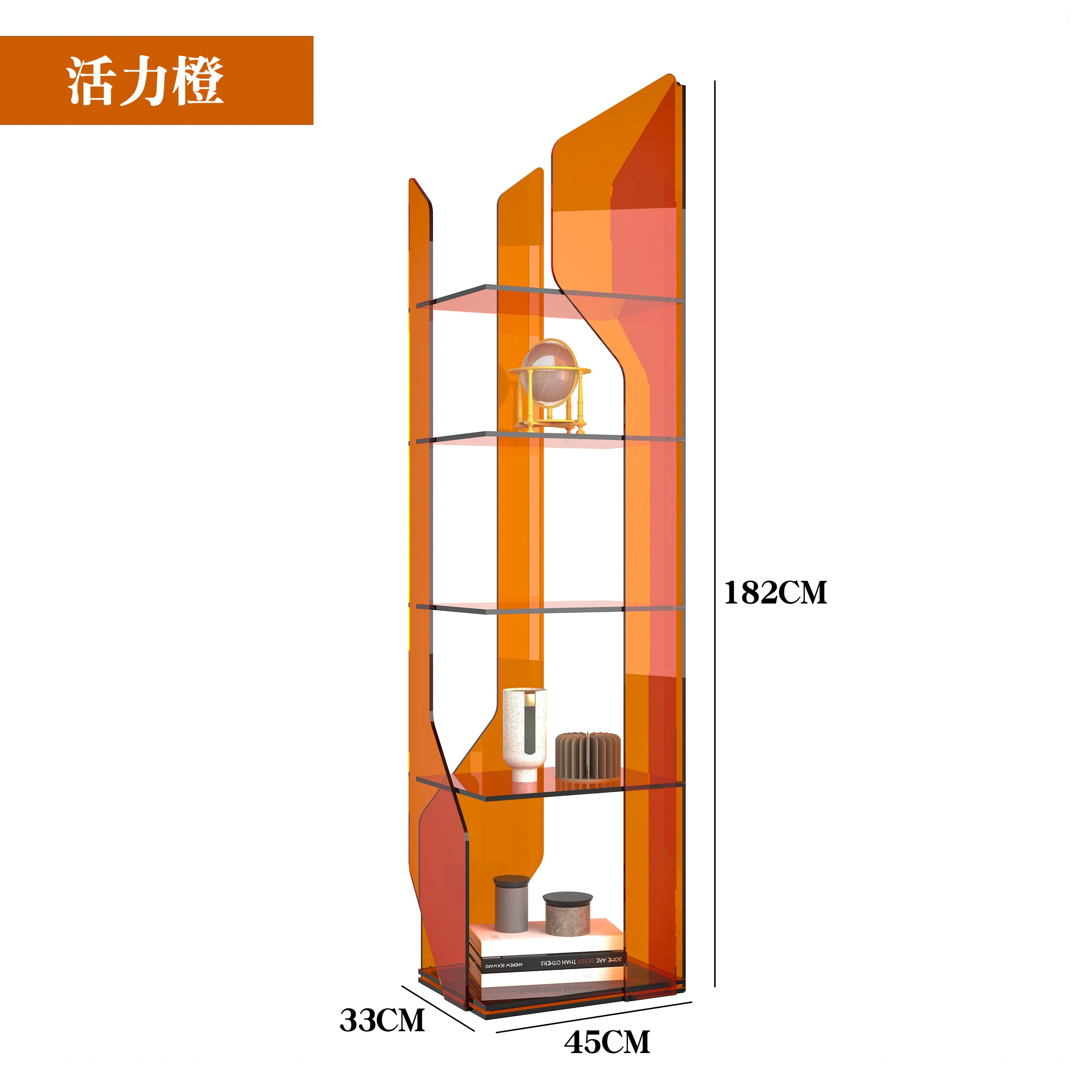 Transparent Acrylic Display Stand Box Bedroom Living Room Shelves Organizer Corner Book  Room Decoration