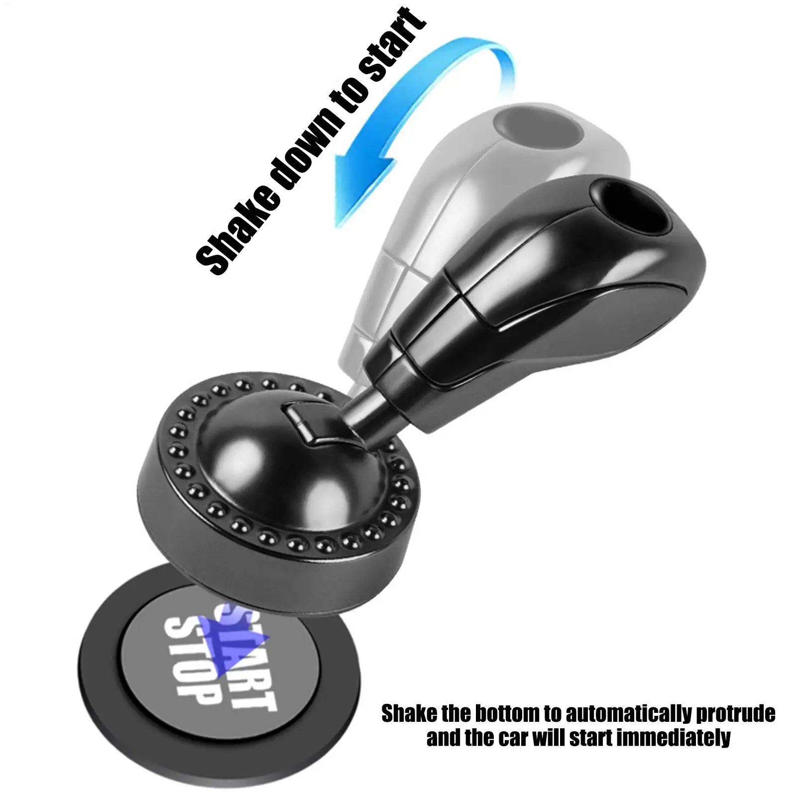 Car one-click Start Button Lever Automotive Push Button Joystick Engine Decorative Start Stop Lever Cool Car Interior Ornaments