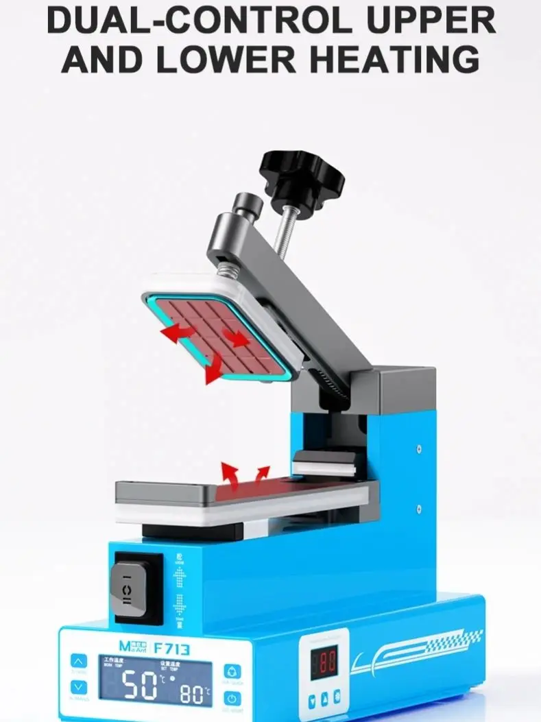 MaAnt F713 Screen/ Back Cover/ Frame Heating Disassembly Machine High Suction Vacuum Pump Compatible with Curved/Straight Screen