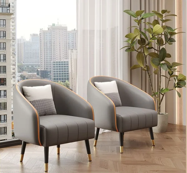 

Single sofa chair Nordic fabric sofa creative living room balcony leisure chair