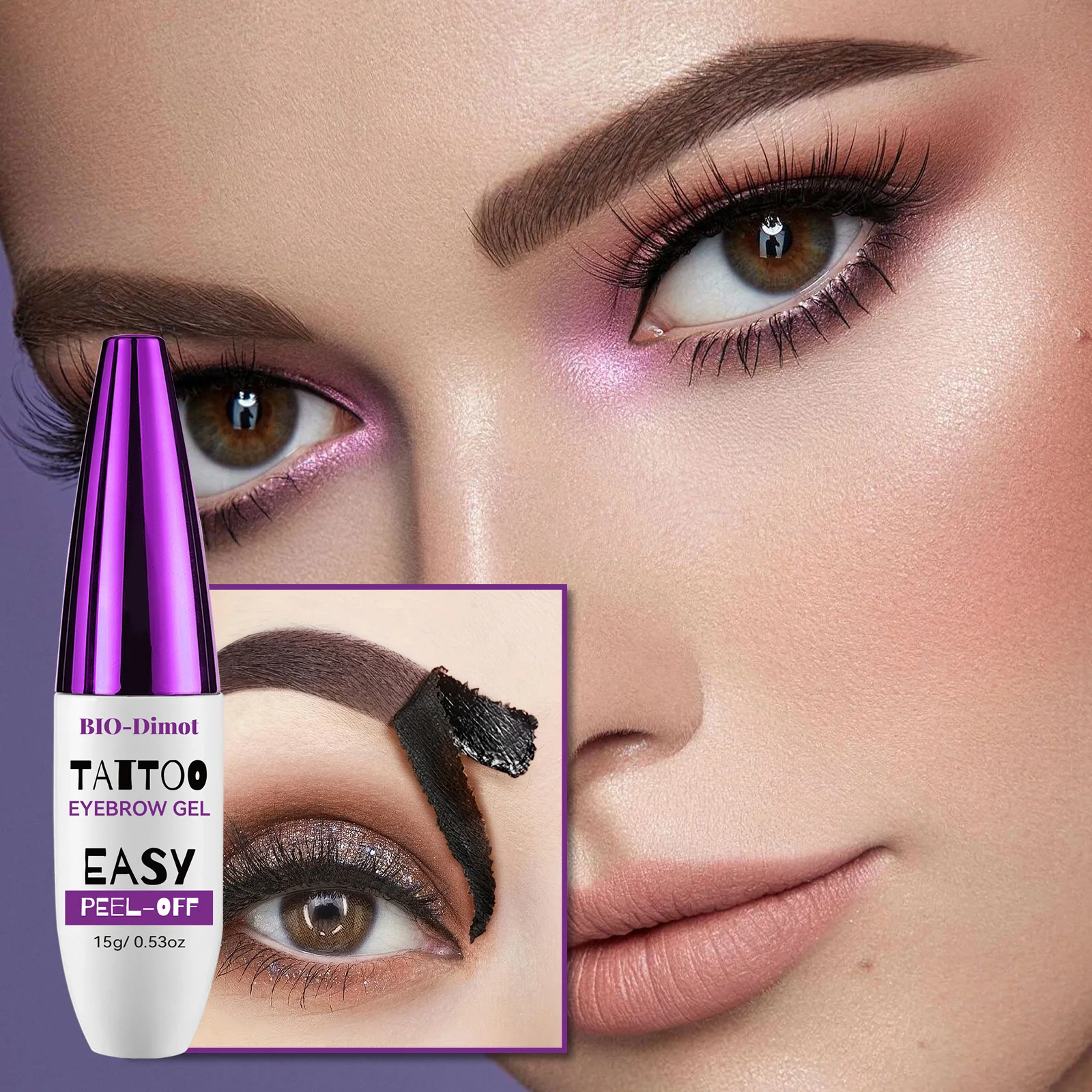 15g Gel per macchie per sopracciglia Crema per sopracciglia strappabile Nutriente impermeabile per sopracciglia definite Gel per sopracciglia semi-permanente facile da staccare