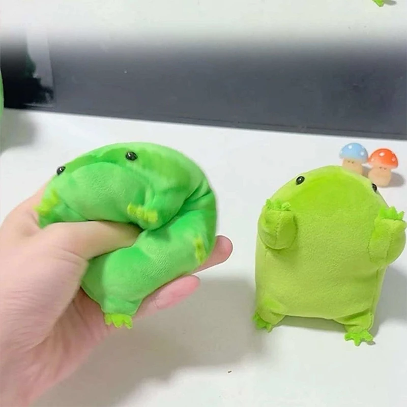 Encantadores muñecos de peluche de rana, juguetes de peluche inspirados en dibujos animados, regalos de cumpleaños perfectos para amigos.