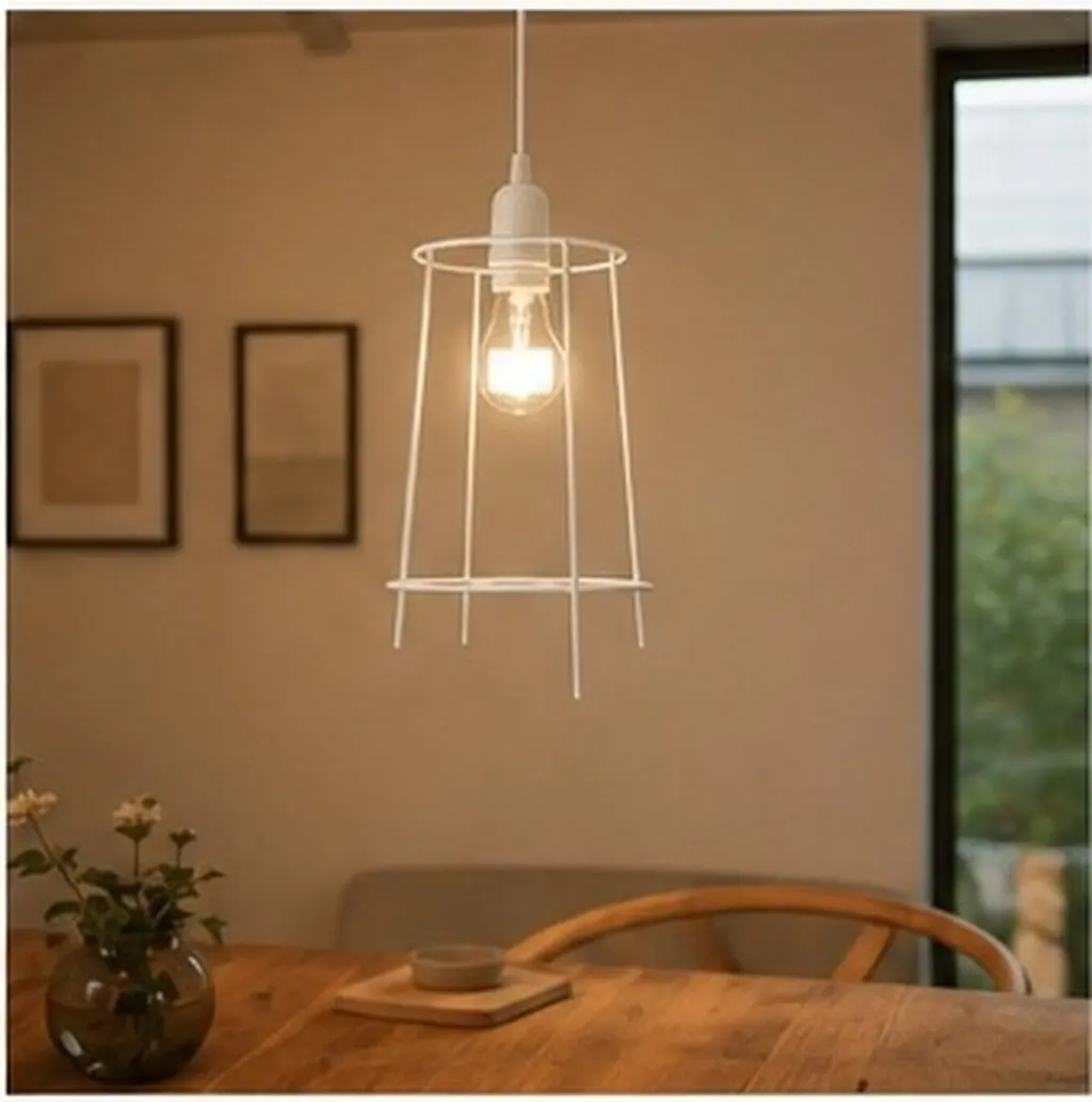 Lampshade Frame Table Pendant Light DIY Round Metal Lamp Shade Frame E27 Holder Bracket Wire Floor Lamp Fitting