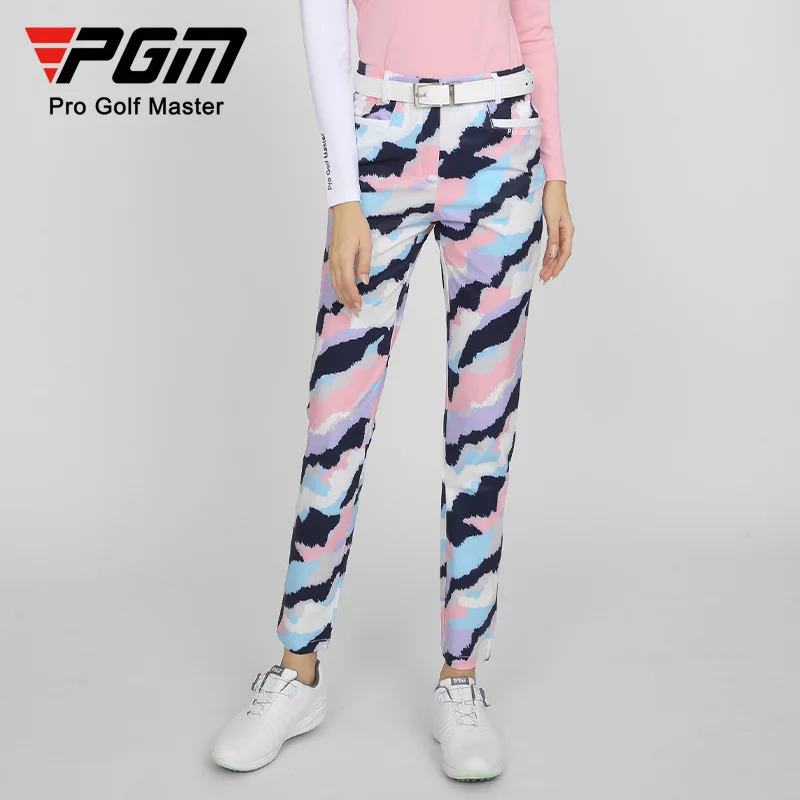 

Женские брюки для гольфа PGM, модные водонепроницаемые спортивные брюки с красочным принтом, одежда KUZ133