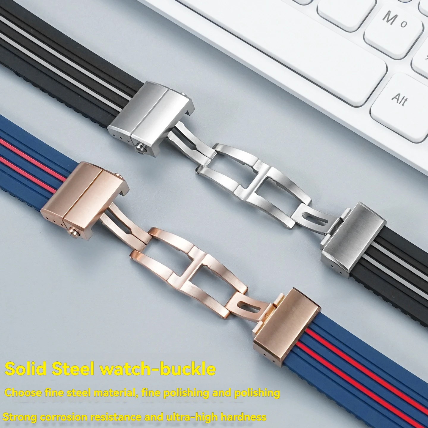 ل أوليس ناردين الغوص رحلة 353/8003/263 سلسلة خاصة المطاط سيليكون حزام 22 مللي متر ساعة رجالي رياضية مقاوم للماء حزام الساعات