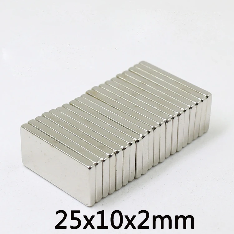 25x10x2mm Block Powerful Magnets 25x10x2 mm For Home Refrigerators, Offices DIY 25*10*2