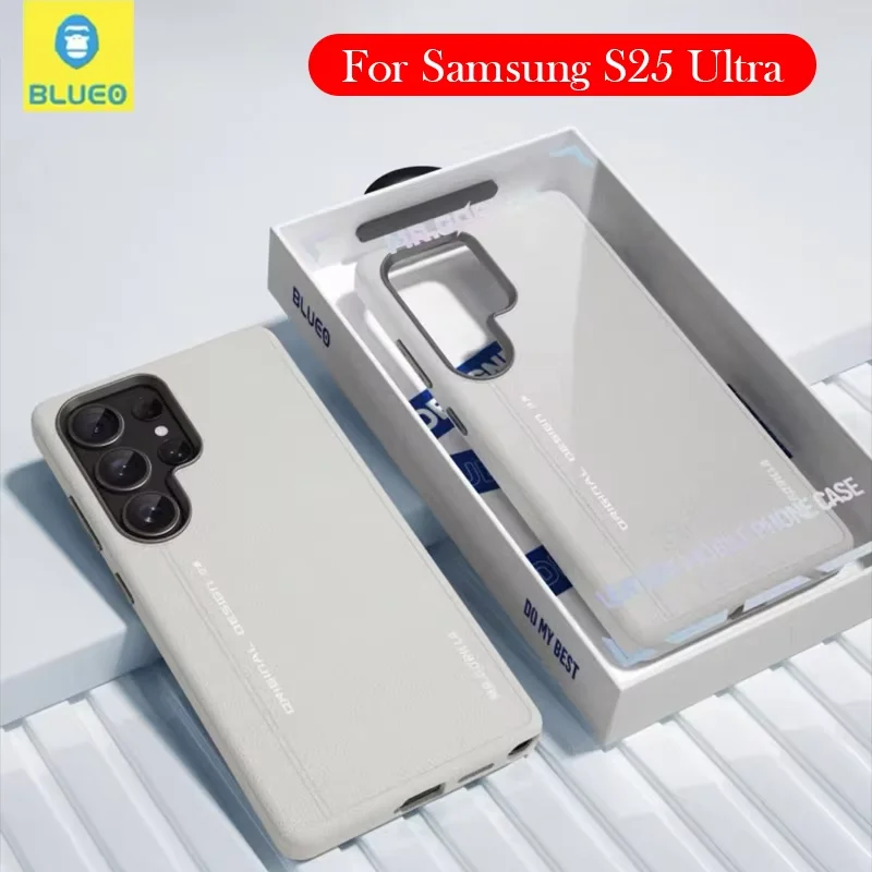 

Оригинальный чехол Blueo для Samsung S25 Ultra, роскошный кожаный чехол на заднюю панель для SAMSUNG GALAXY S25 ULTRA