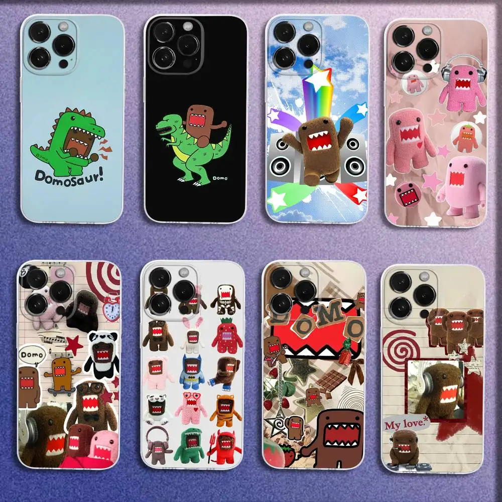 

Cartoon D-Domo Kun Cute Phone Case For iPhone 16,15,14,13,12,11 Plus,Pro,Max,XR,XS,Plus,E,Mini Transparent Cover