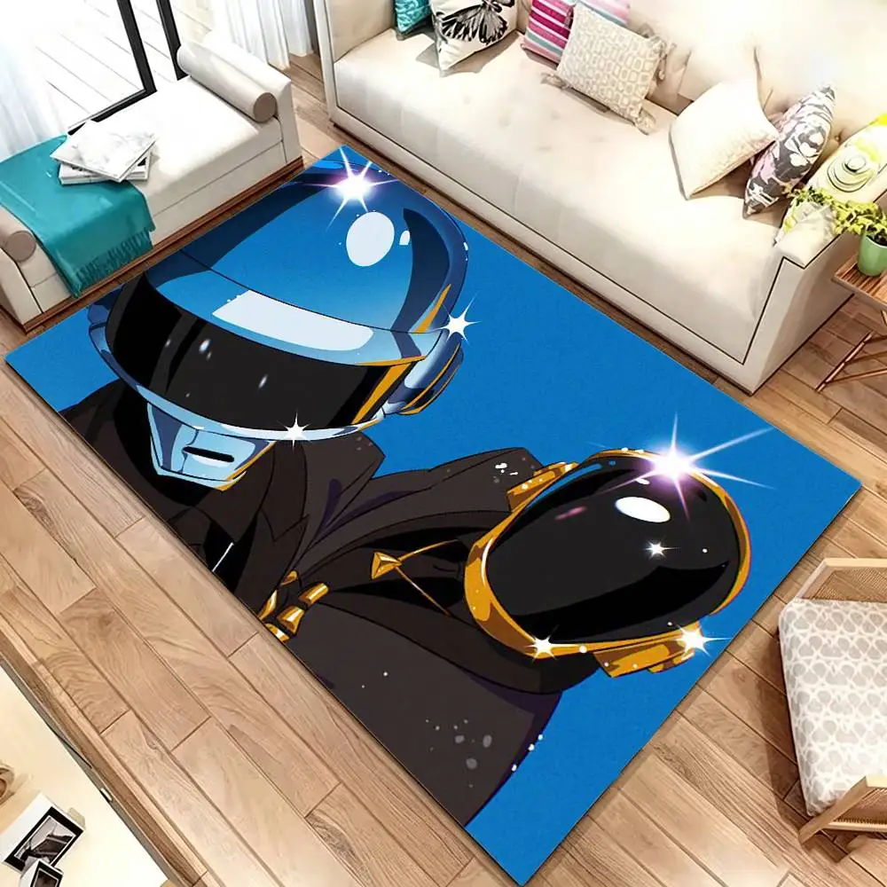 D-Daft P-Punk Band Soft Thick Non-Slip Mat for Living Room Bedroom Kitchen Decor Rugs