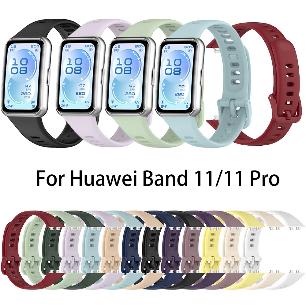 Correa de repuesto para reloj inteligente Huawei Band 11, correa de silicona suave para reloj inteligente Huawei Band 11 Pro, pulsera de moda