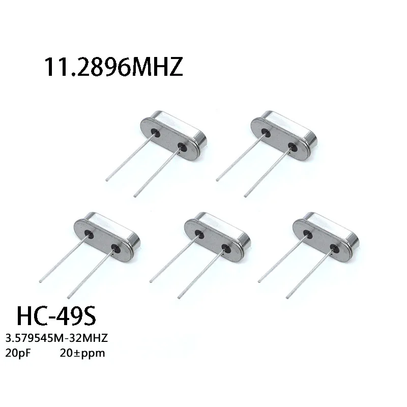 10pcs/LOT 11.2896M Quartz Resonator Passive Crystal Oscillator HC-49S 11.2896 MHz 49S 11.2896MHz