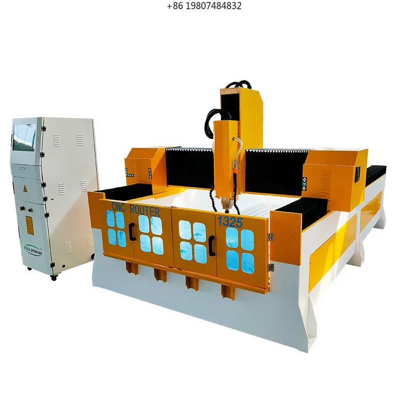 Cheap 3 Axis 1325 Stone CNC Router, 3D Carving Engraver for Tombstone Gravestone Monument with Competitive Price