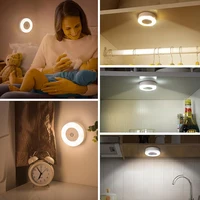 1-6Pcs Energy Saving LED Night Lights Touch Sensor 3 Color Dimmable Wall Night Lamp USB Rechargeable Magnetic Room Aisle Bedroom - Image 4