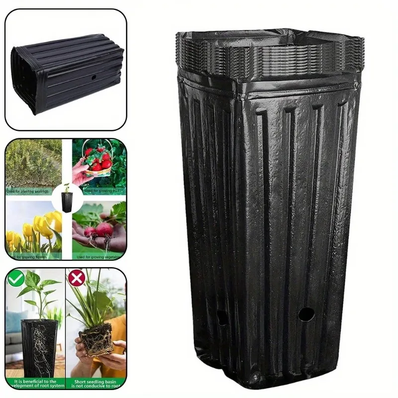 Latest Models Deep Plant Nursery Pots With Drainage Holes Flower Germination Nursery Pot Seedling-Container Pots For Garden
