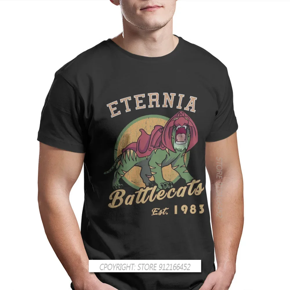 Battlecats Crew Neck TShirt He-Man And The Master Of The Universe Battle Cat Grayskull Anime Classic T Shirt Men Tops Plus Size