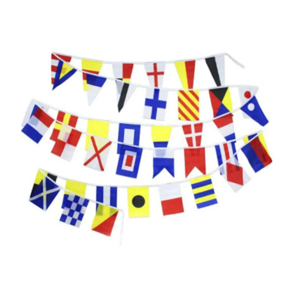 FLAGLAND-Drapeaux de Signalisation pour Navire, Longueur 14m, 40 Drapeaux