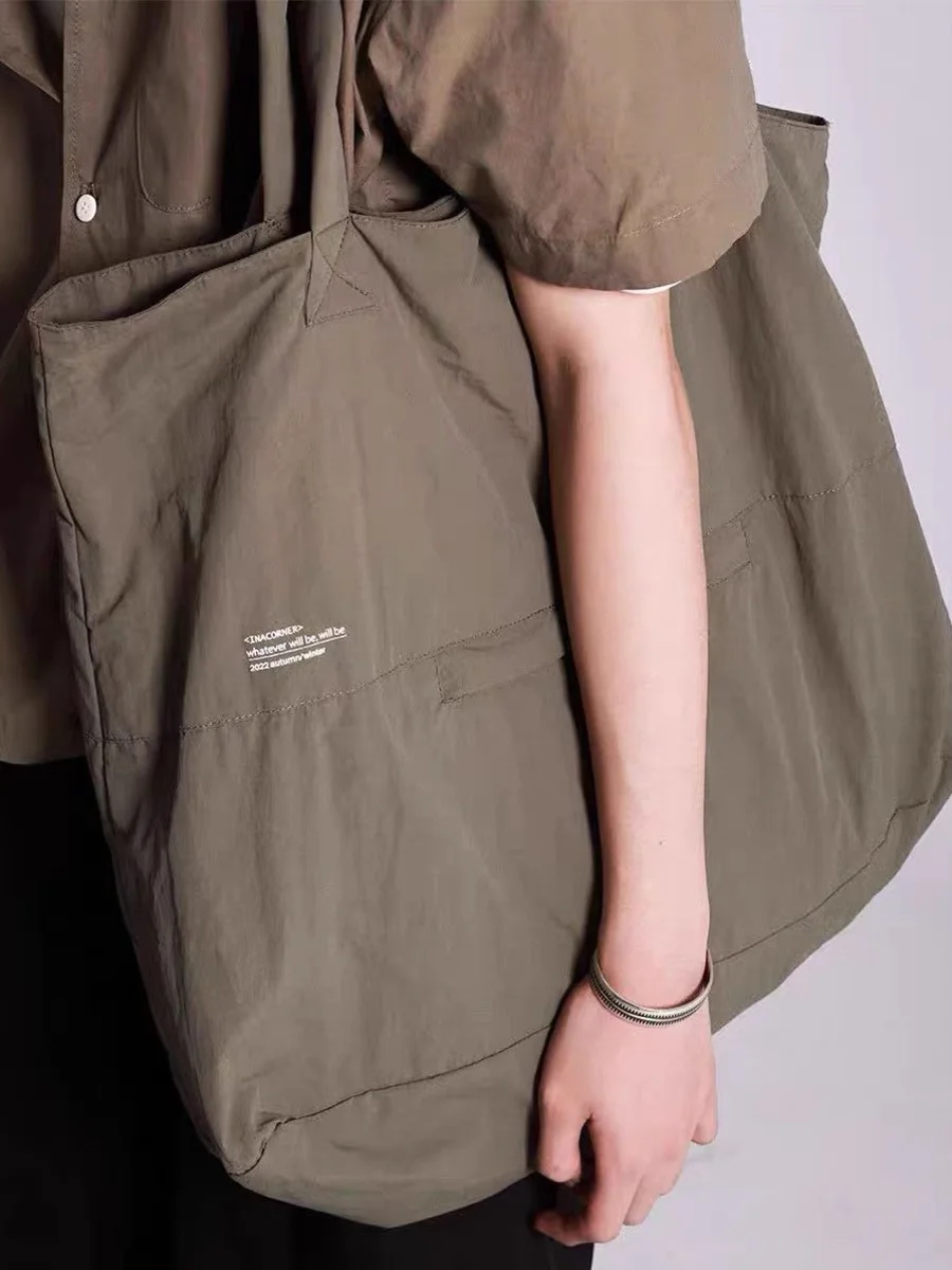 

Функциональная весенне-осенняя оригинальная простая сумка-тоут через плечо, водонепроницаемая легкая ручная сумка для хранения большой емкости