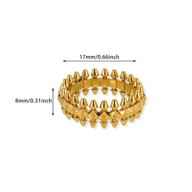 Edelstahl Vintage Kugel Ringe für Frauen Gold Farbe Geometrische Ringe Boho Schmuck Hip Hop Party Hochzeit Schmuck Geschenke
