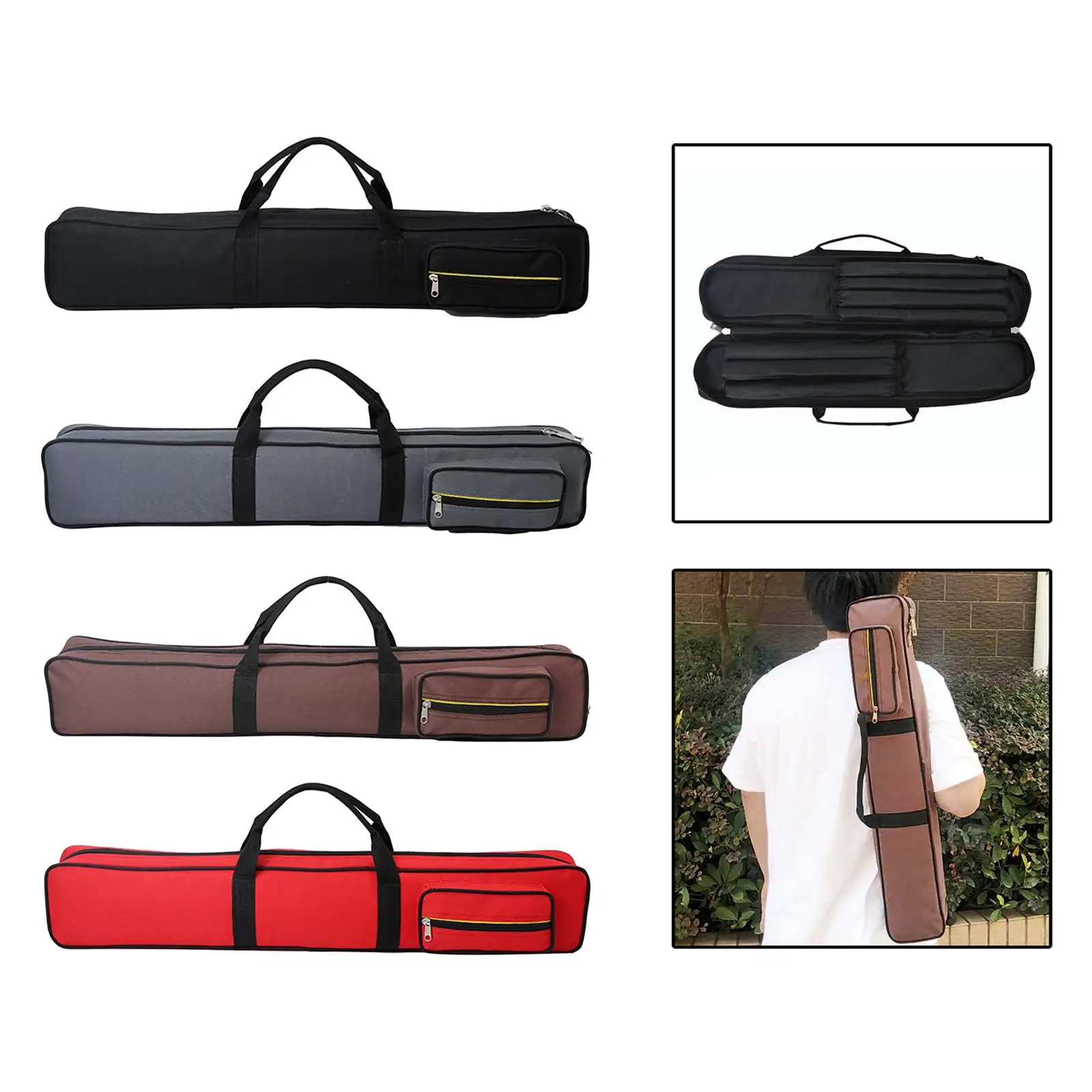 Billiards Pool Cue Case Billiard Sticks Carrying Case 1/2 Cue Cases Dustproof Billiard Rod Storage Bag Protective Pouch