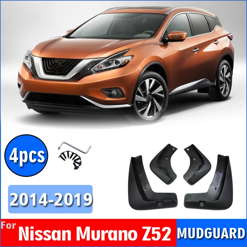 

FOR Nissan Murano Z52 Mudguard Fender Mud Flap Guards Splash Mudflaps Car Accessories Mudguards Front Rear 4pcs 2015 2016 2017