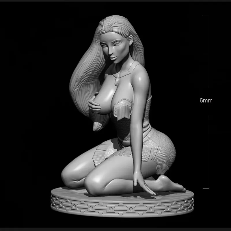1/18 60mm Resin Model Kits Sexy Pretty Girl Figurine Sculpture Unpainted No Color RW-188