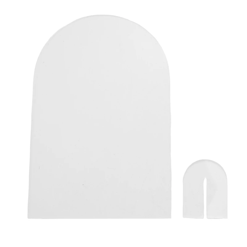 BOFO 25 Sets Letreros Acrílicos Transparentes en Forma de Arco de 4 x 6 Pulgadas con Soporte, Láminas Arqueadas Redondas en Blanco, Números de Mesa Arqueados para Bodas