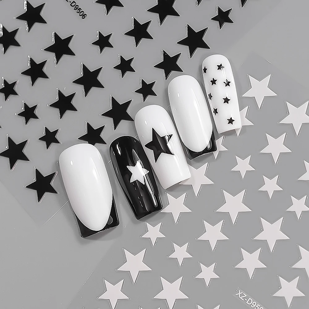 8 folhas mini cor pura estrela adesivos de unhas laser ouro/prata starburst auto adesivo decalques sliders y2k estrela manicure accessi