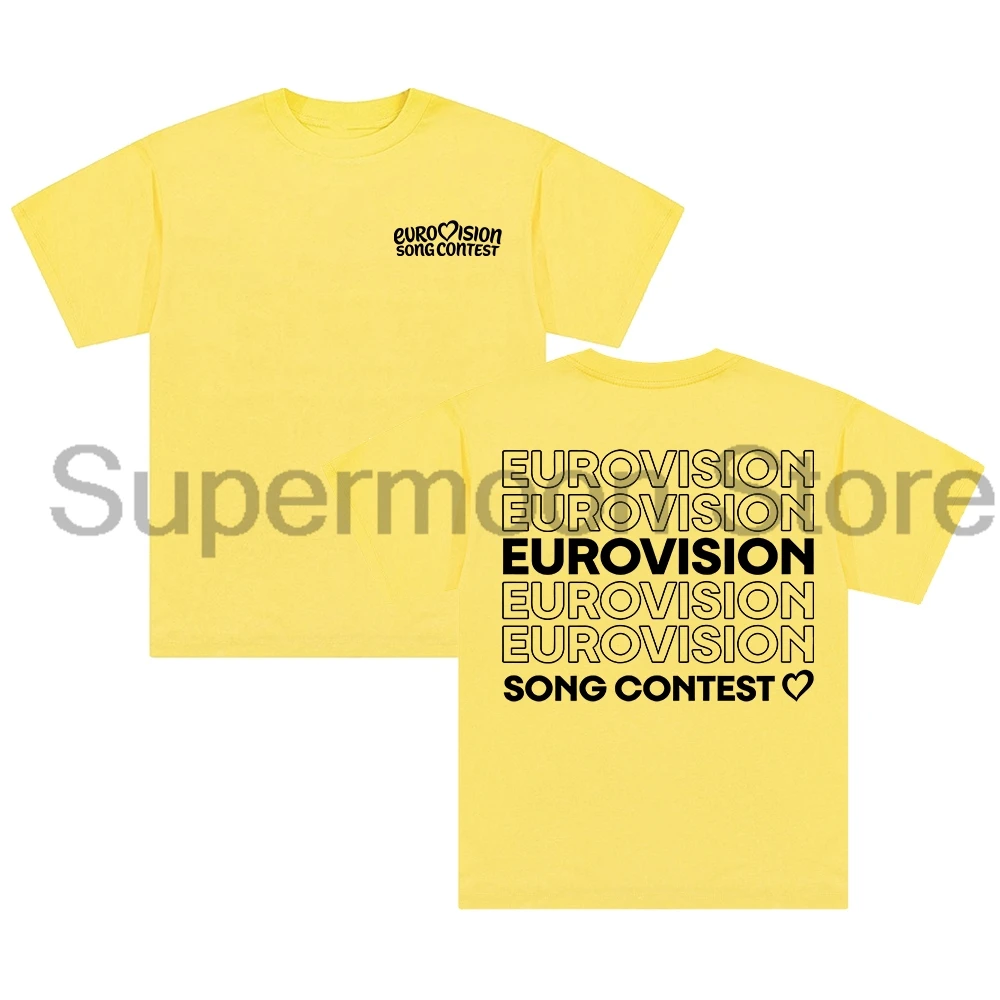 Eurovision Song Contest 2026 Repeat Logo T-shirt Crewneck Short Sleeve Cotton Tee Men Women Streetwear Tops