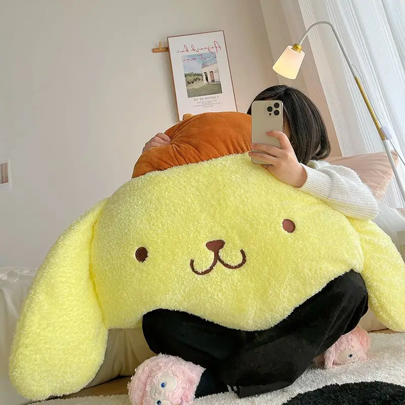 Sanrio Kawaii Pom Pom Purin Plush Toy Stuffed Animals Dog Soft Pillow Pompompurin Doll Cute Room Decor Anime Peluche Toy Gift