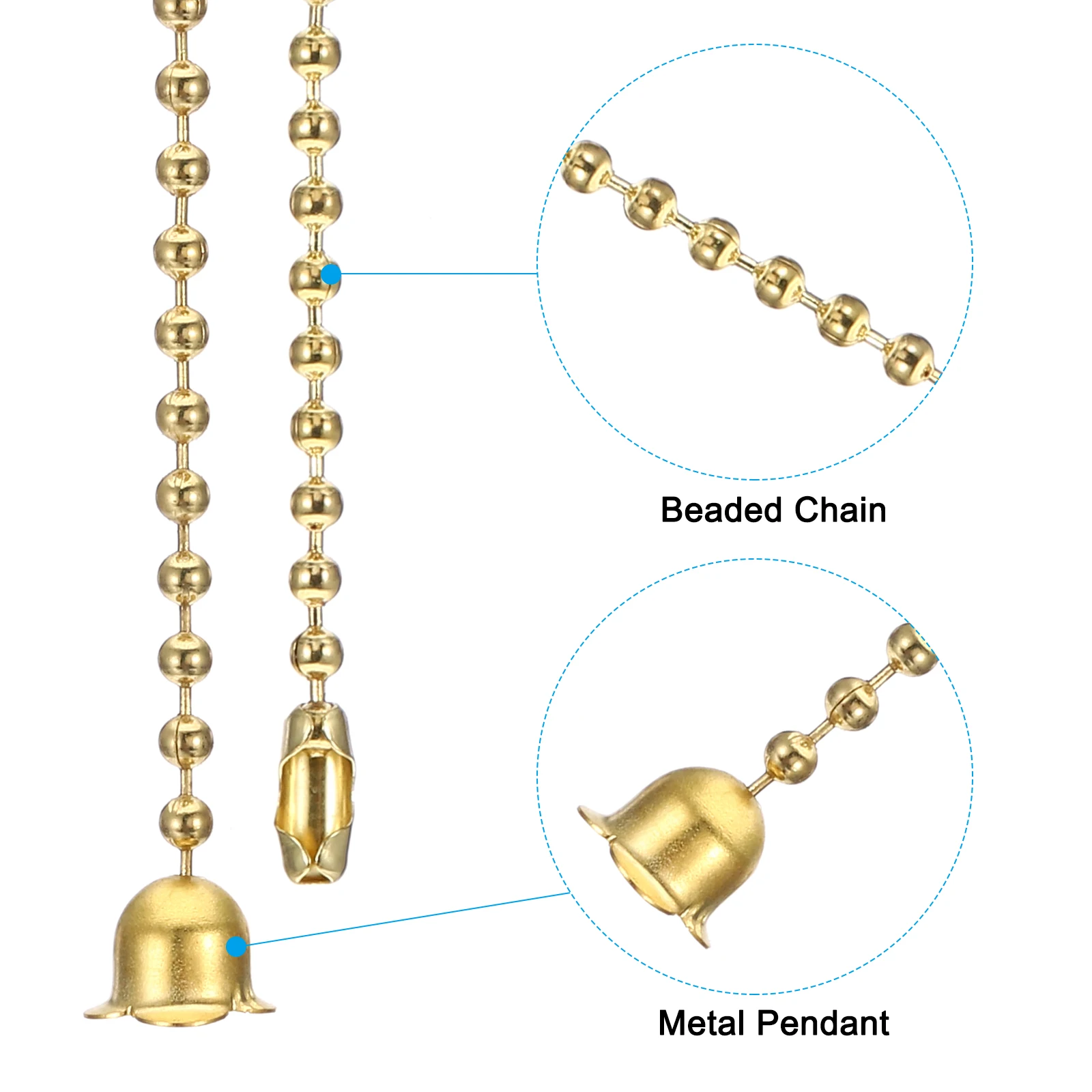 2/4Pc Ceiling Fan Pull Chain Beaded Pulls Cord Extender Wooden/Flower Pendant for Fan Light Chandelier Table Lamp Pulling Switch