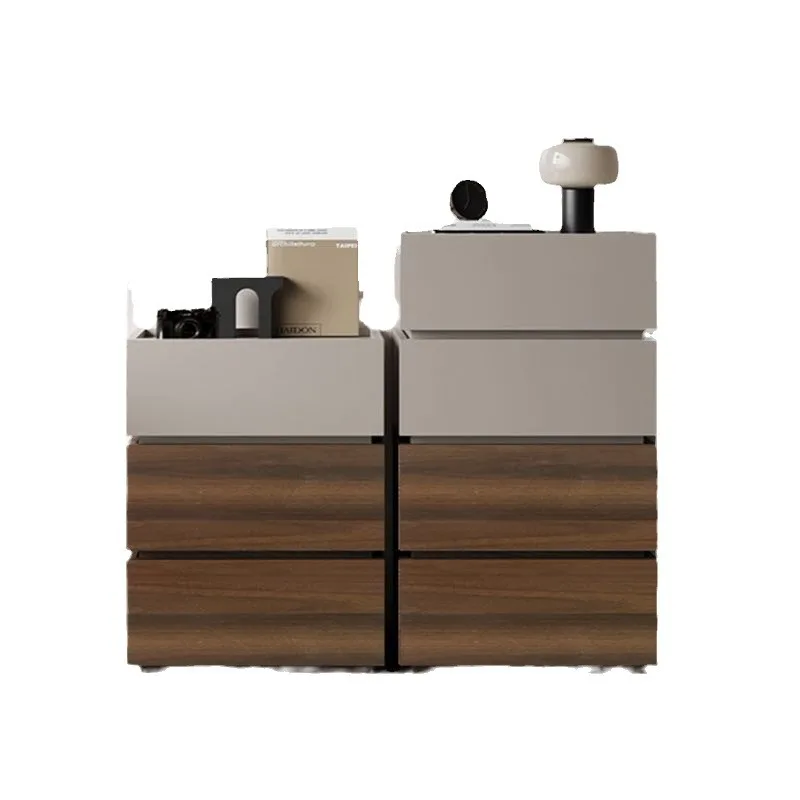 

Bedside table simple modern bedroom small locker building block bedside storage cabinet square
