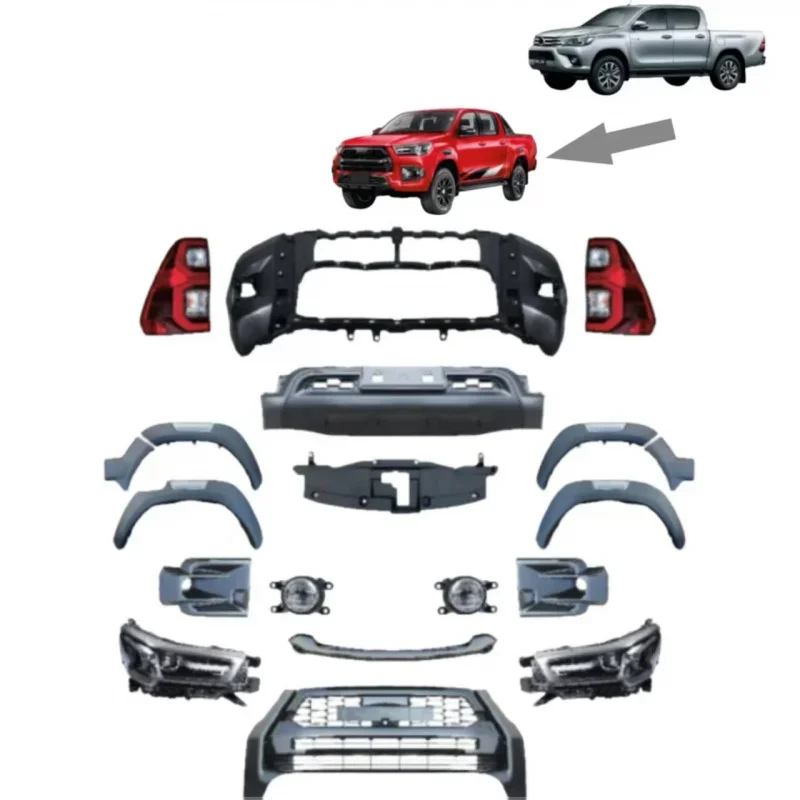 New style Conversion Kit 2021 GR Sport Facelift Kit Upgrade Body Kit for Toyota Hilux 2016 2017 2018 2019 2020