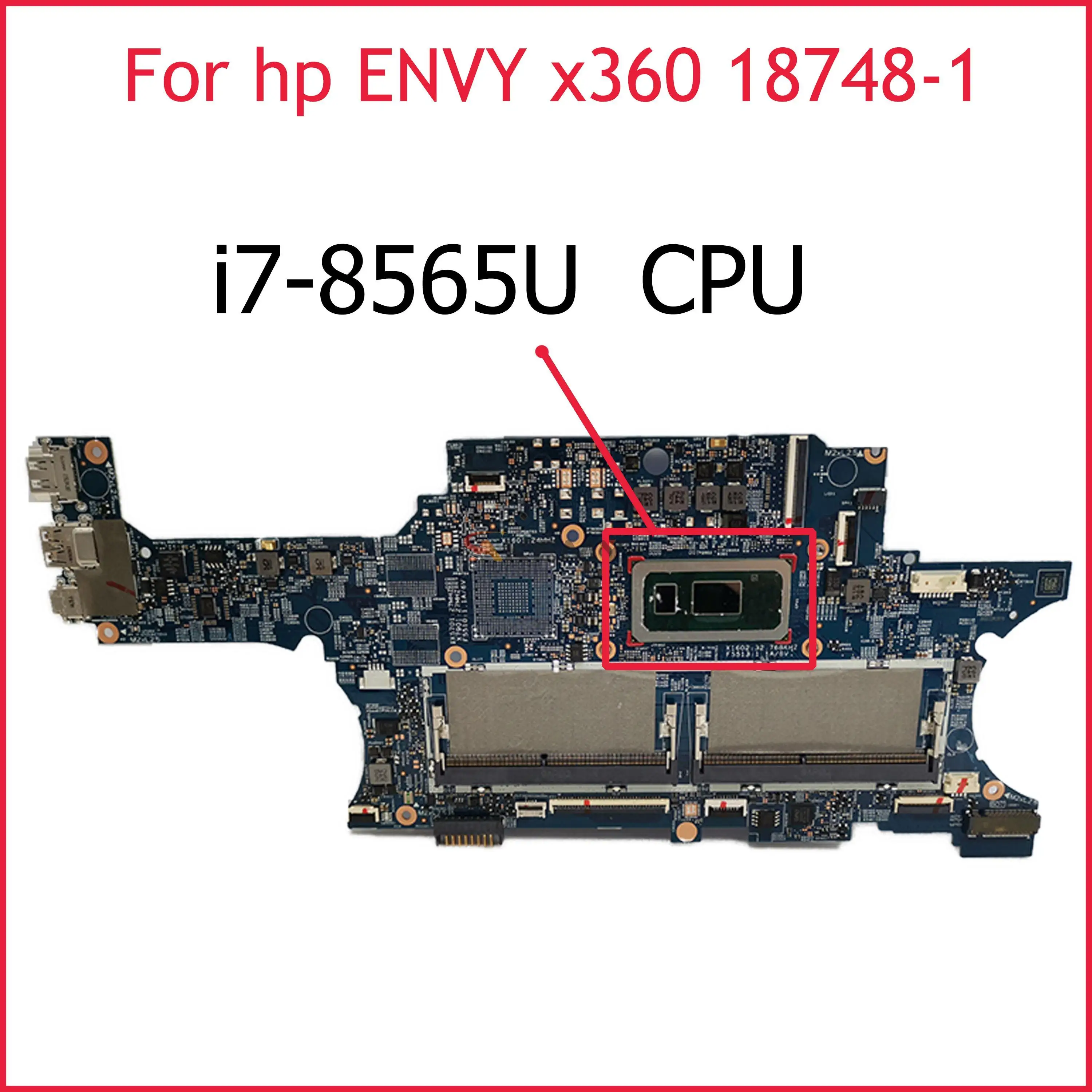

For HP X360 15-DR TPN-W142 Laptop Motherboard 18748-1 i5 i7 8/10th Gen L63885-601 L53569-601 L53568-601 Notebook Mainboard Envy
