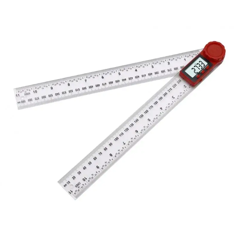 Durable ABS Digital Angle Steel Ruler Electronic Protractor Inch Metric Goniometer Ruler for Music Instrument Measurement