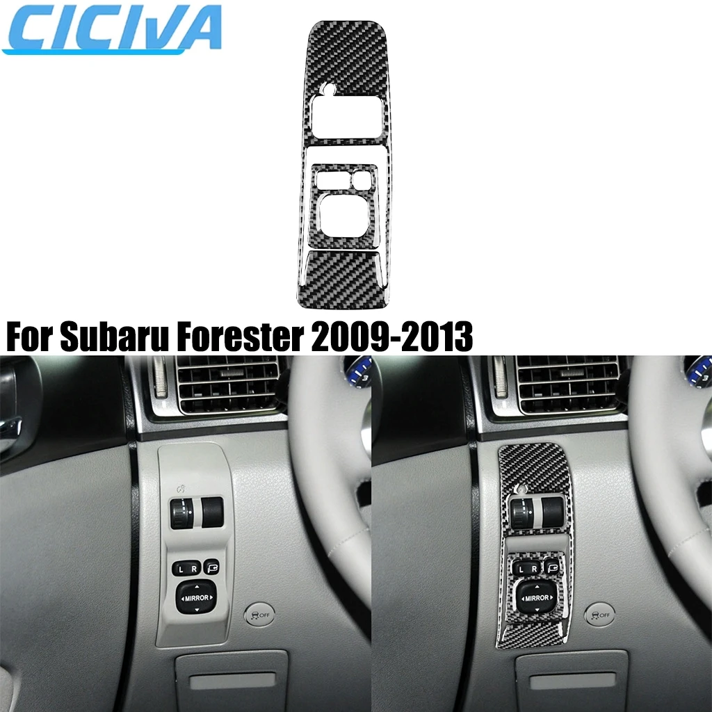 

For Subaru Forester 2009-2012 Carbon Fiber Dashboard Head Light Switch Panel Decoration Car Accessories Interior Cover Stickers
