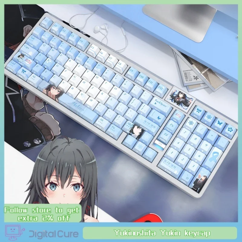

Yukinoshita Yukin Keycap Anime Theme Character Keycap Cherry High Transpar Keycap Side Engraving Pbt Mechanical Keyboard Keycap