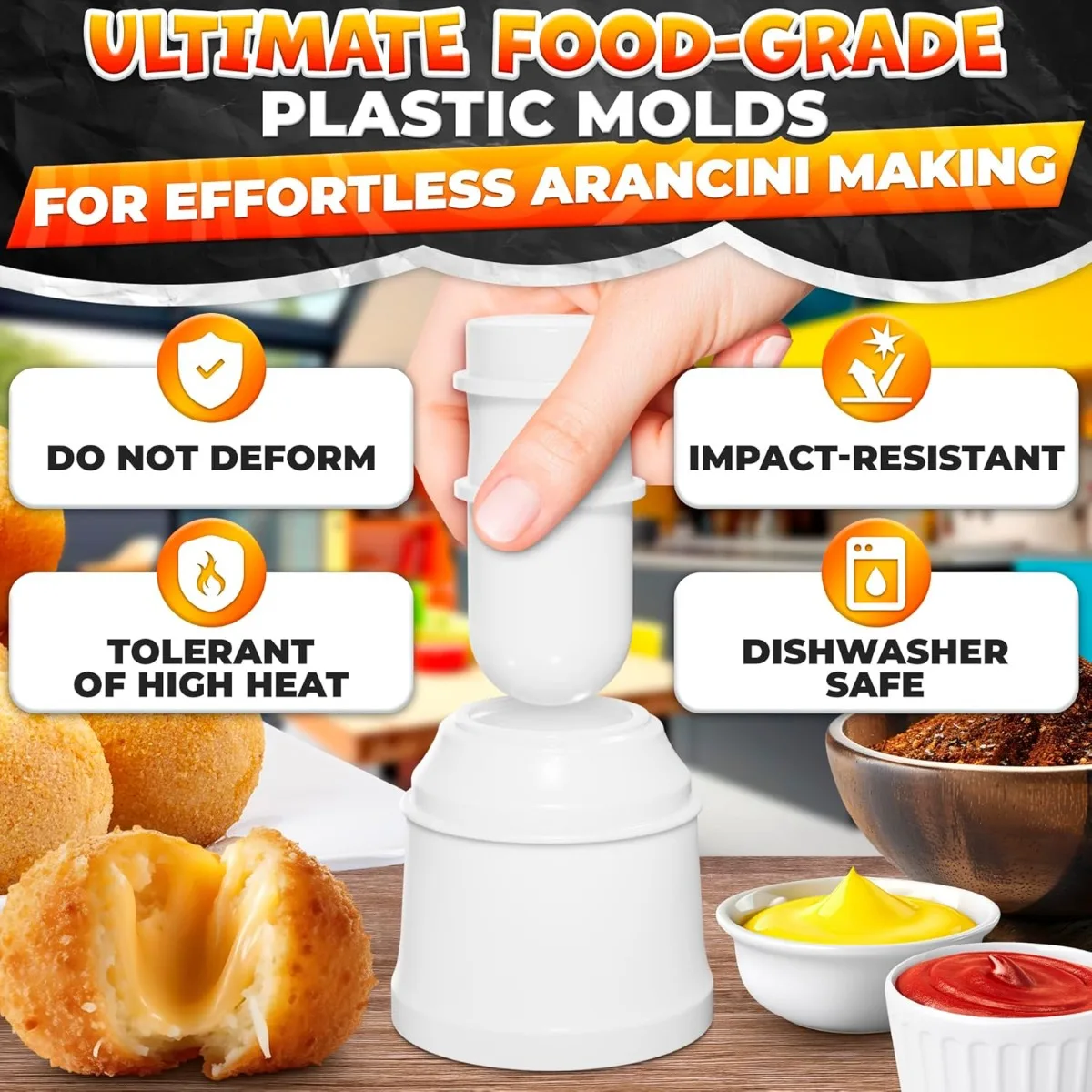 2 قطعة قوالب صانع أرانشيني مستديرة ومبتكرة متعددة الوظائف أدوات صانع السوشي للمنزل لتقوم بها بنفسك كرة الأرز الصحافة المشكل #3