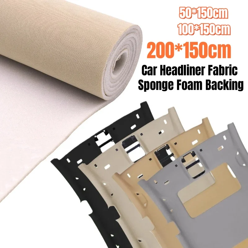 

Ткань для обшивки потолка автомобиля, пенопластовая основа 4 мм, нелипкая ткань для автомобилей, внедорожников, фургонов, для самостоятельной установки и шитья