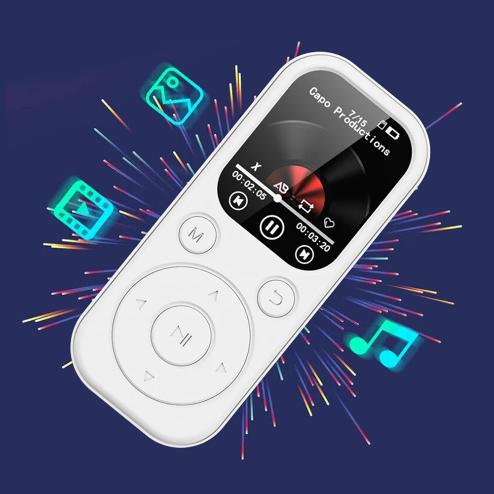 

Bluetooth-Compatible 5.4 MP4 2.01 Inch IPS Screen Portable MP3 Player Voice Recorder Support FM Radio Recording E-Book