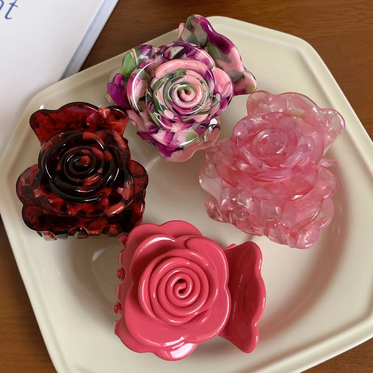 Rose Mixed Summer flower hair clip for women beach vocation travel hair Clips  hair accesorries female