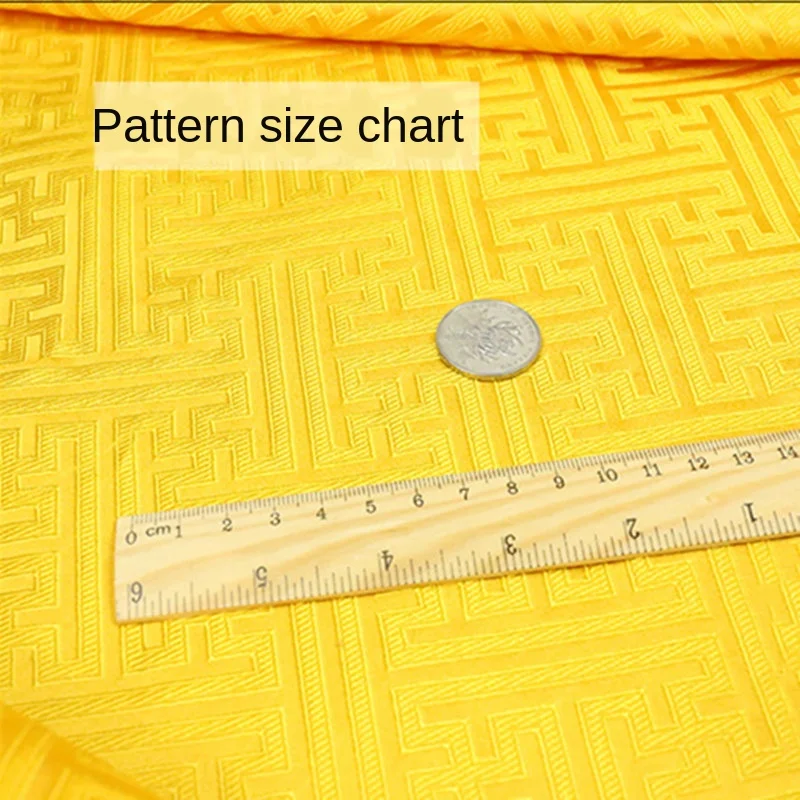 Width 75cm Chinese style Hanfu Cheongsam Costume Hanfu Woven Damask Brocade Fabric Great Wall Antique By the Half yard