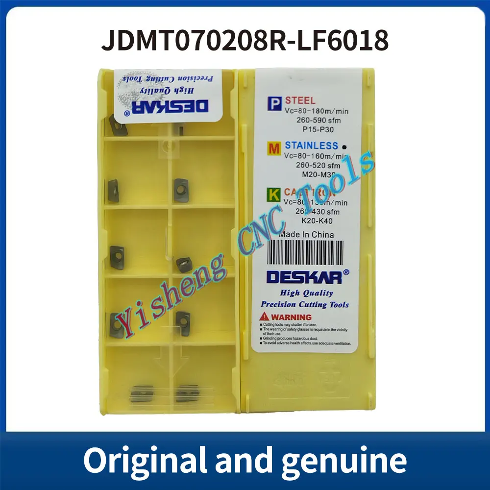 

DESKAR 100% Original JDMT070204R JDMT070208R LF6018 CNC cutting tool indexable threading carbide insert