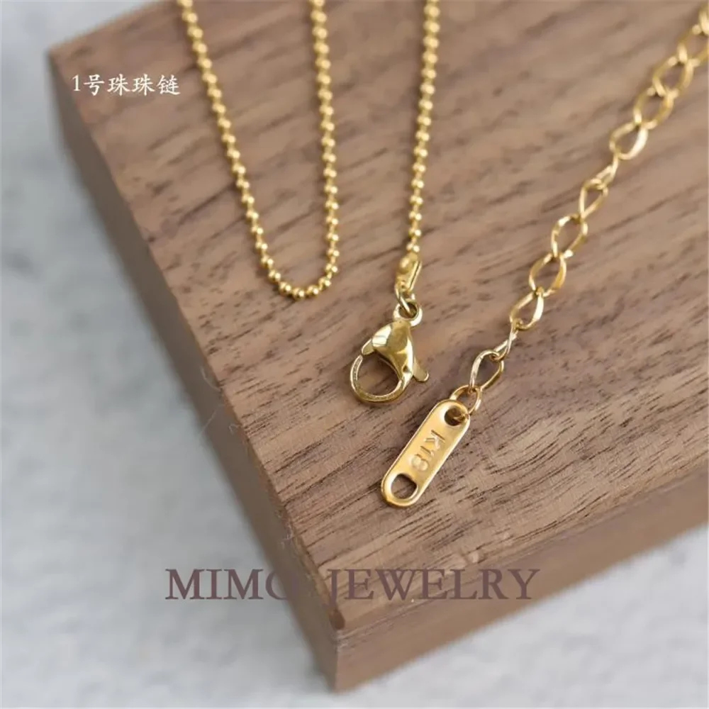 Titanium steel plated round o chain bead chain Bamboo bead chain multi-specification necklace naked chain