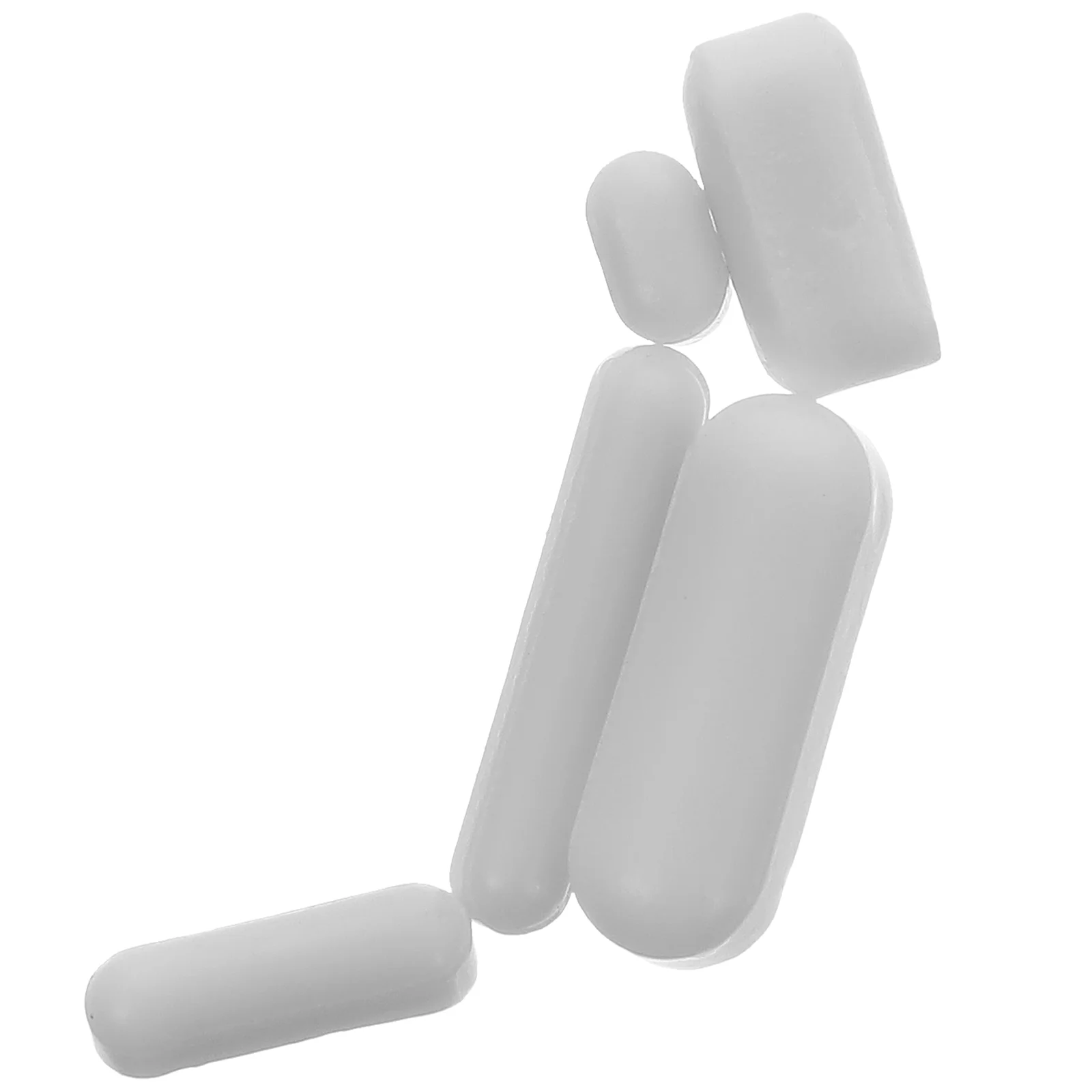 

5 Pcs Magnetic Stirrer Laboratory Practical Mixer Rod Stirring Bar Accessories White