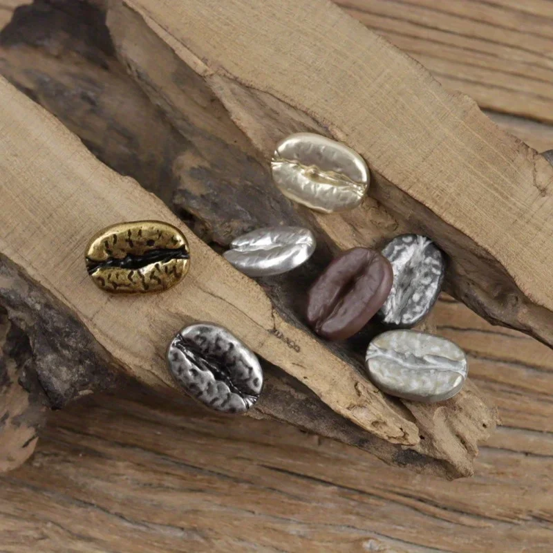 أزرار معطف حبوب البن الكلاسيكية ، سترة وسترة وسترة بيضاء وفضية ، معدن ذهبي عتيق ، محراب ، 6 * #2